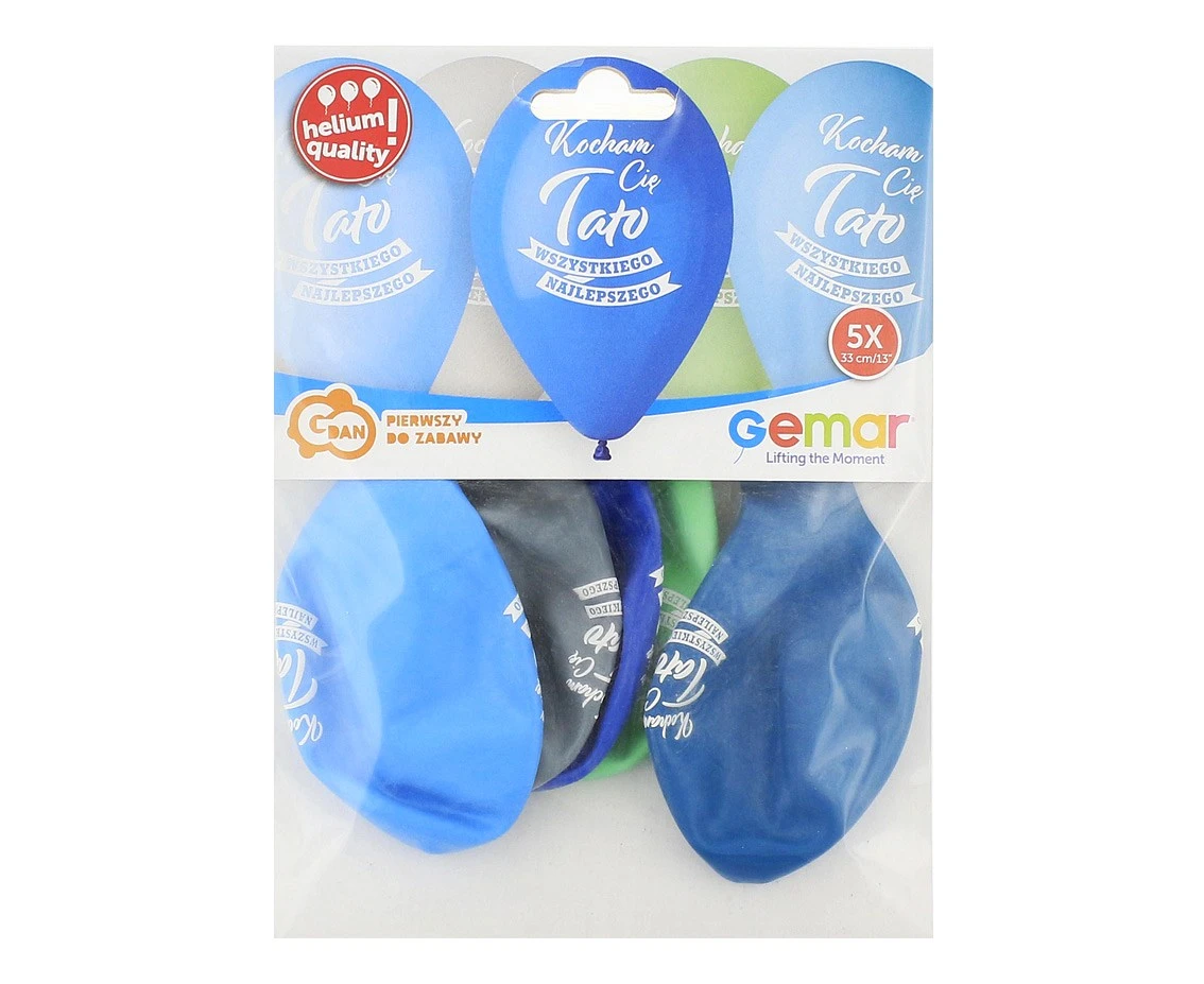 Balony Gemar 13", pastel premium hel kocham cię tato, 5szt. KK