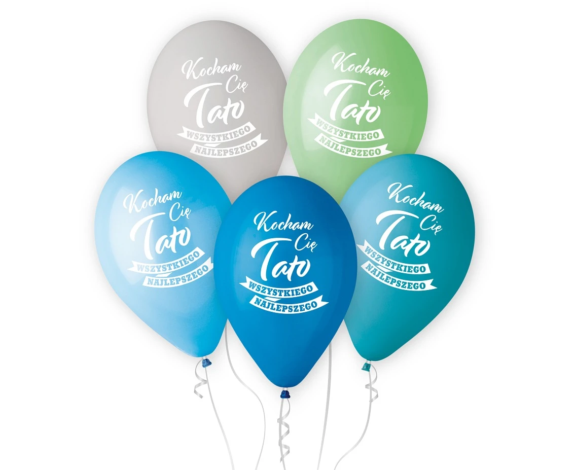 Balony Gemar 13", pastel premium hel kocham cię tato, 5szt. KK