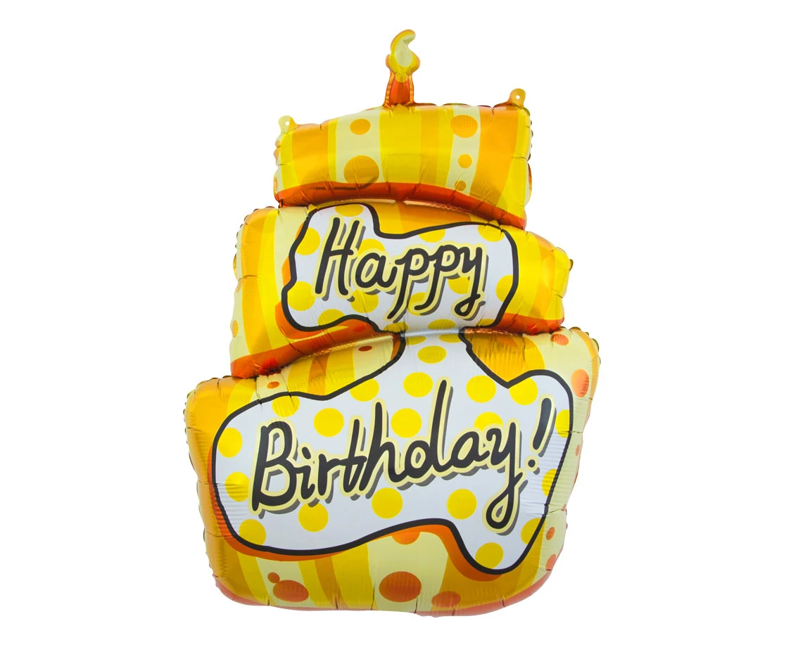 Balon foliowy Tort Happy Birthday, 53x79 cm KK