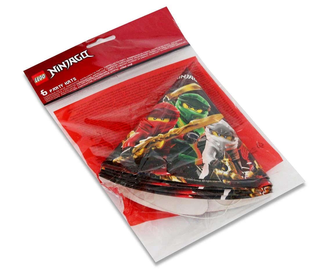Czapeczki papierowe Lego Ninjago, 6 szt., KK