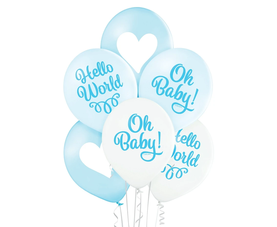 Balony Belbal 12", D11, och chłopczyk, 6szt.