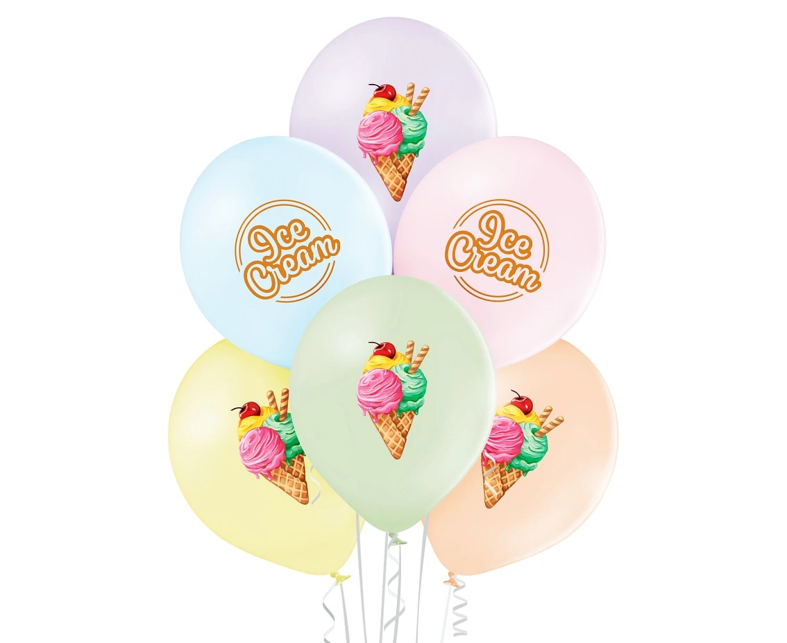 Balony Belbal 12", D11, lody, 6szt.