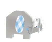 Dekoracja papierowa na stół Floral Elephant, niebieska KK