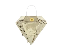 Piniata mini Diament, złota, 17x15 cm