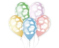 Balony Gemar 13", pastel premium hel chmurki, 5szt. KK