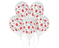Balony Gemar 13", pastel premium hel kiss kiss, 5szt. KK