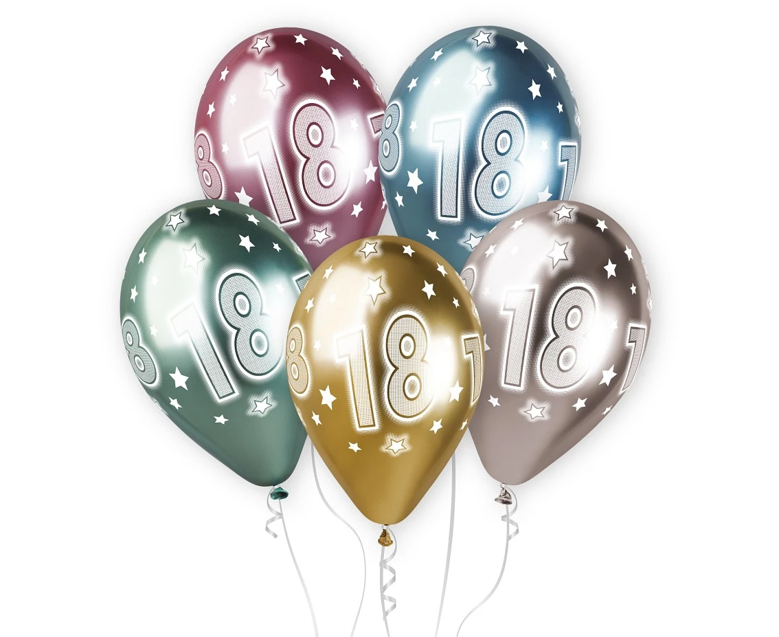Balony Gemar 13", shiny premium hel kosmiczna 18ka, 5szt. KK