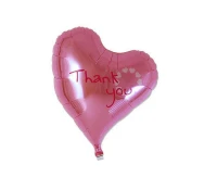 Balon Ibrex Hel, serce Sweet 14", Thank you, pink, packed