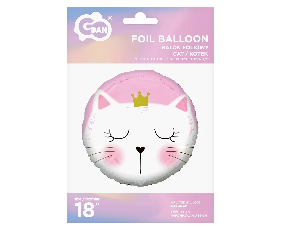 Balon foliowy Kotek, 18 cali AA