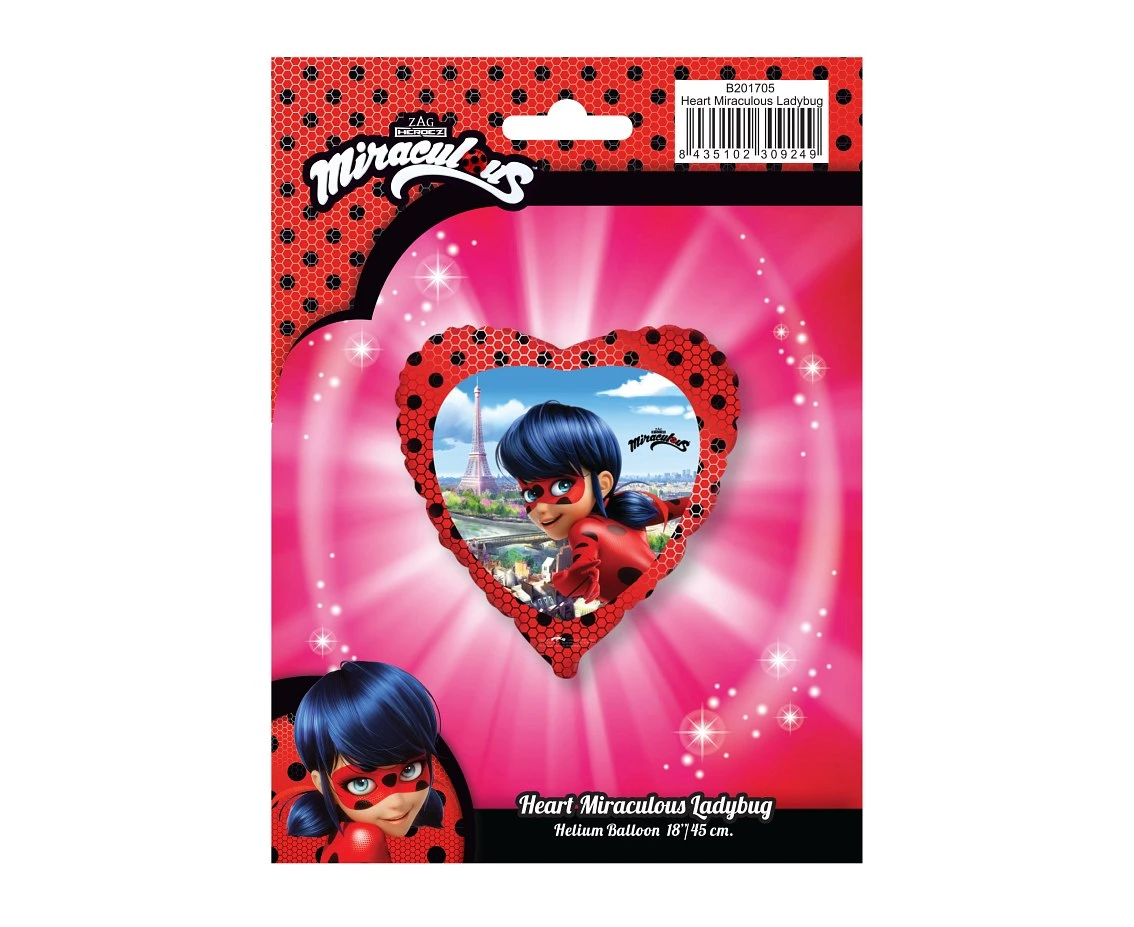 Balon foliowy 18" FX - Miraculous, pakowany KK