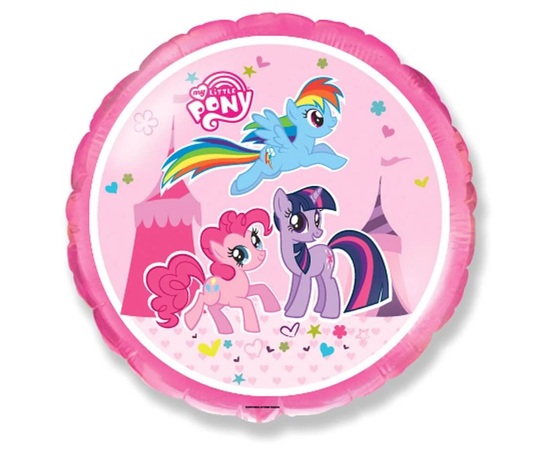 Balon foliowy 18" FX - "Little Pony" (okrągły), pakowany KK