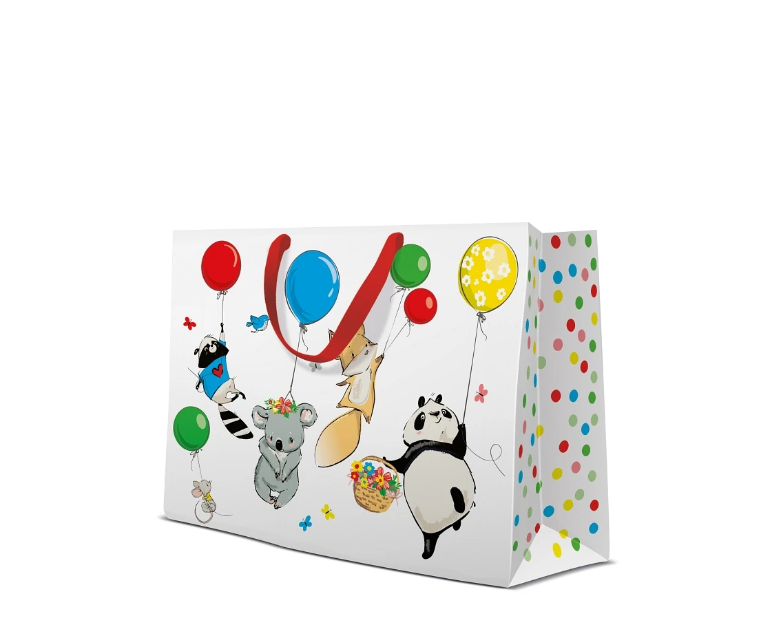 Torebka prezentowa Animals Party, 34x27x13 cm
