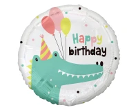 Balon foliowy Krokodylek (Happy Birthday), 18" KK