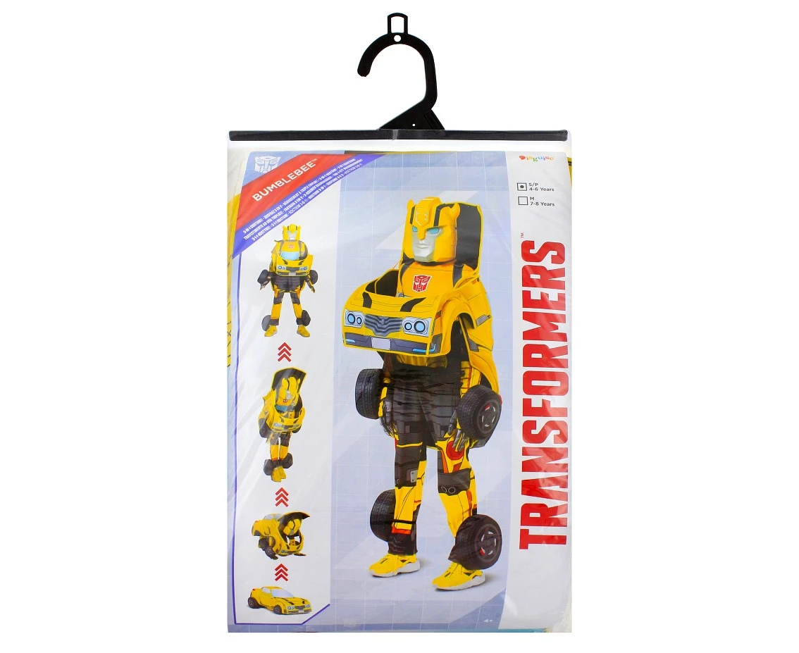 Strój do transformowania Bumblebee- Transformers, 3 wcielenia (licencja), rozm. S (4-6 lat)