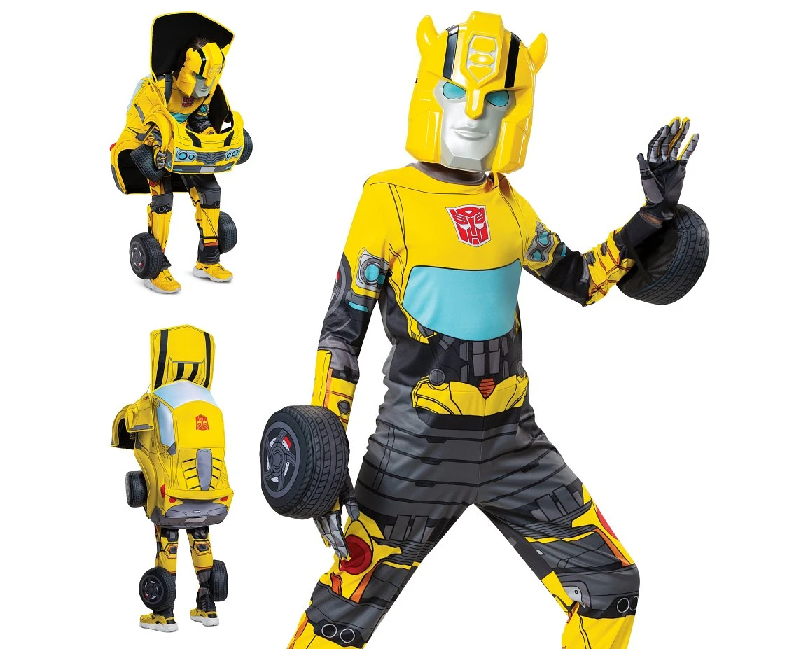 Strój do transformowania Bumblebee- Transformers, 3 wcielenia (licencja), rozm. S (4-6 lat)