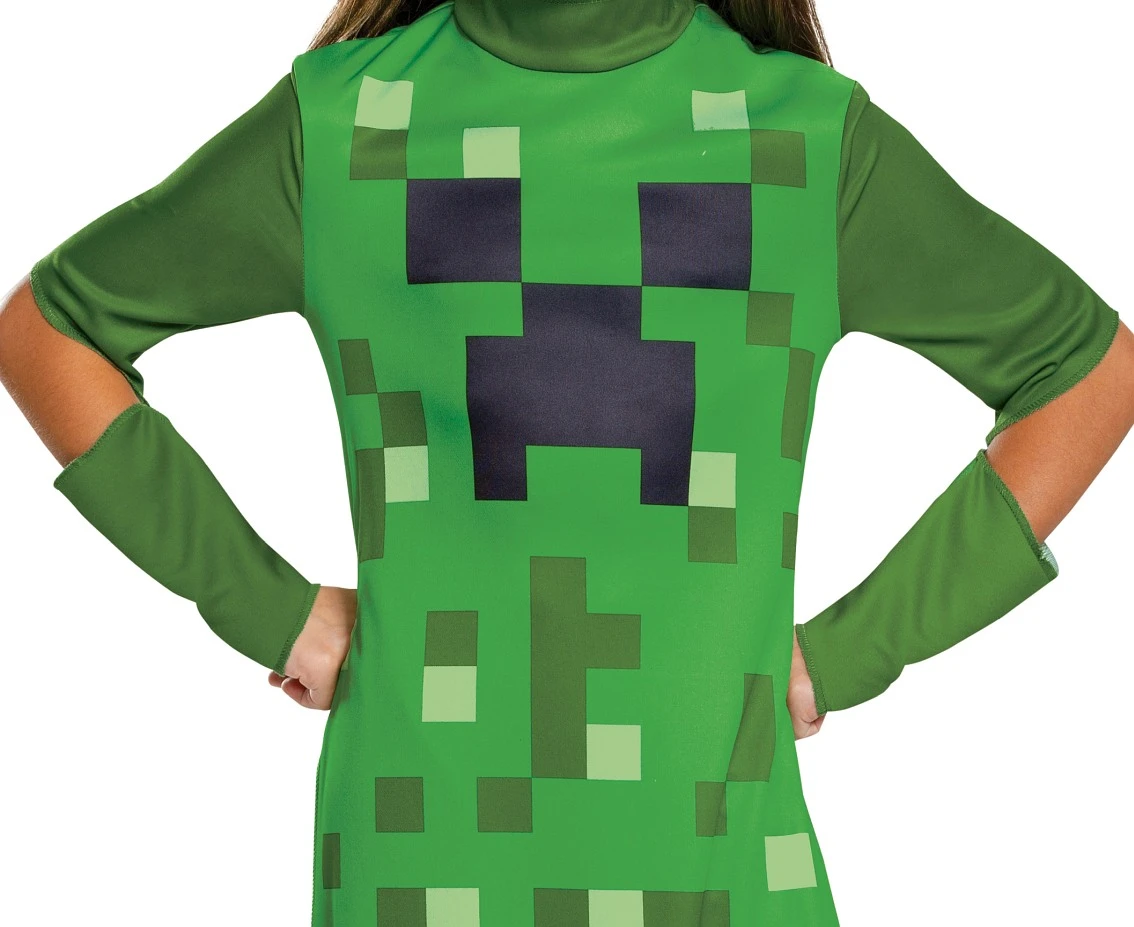 Strój Dziewczynka Creeper Classic - Minecraft (licencja), rozm. M (7-8 lat)
