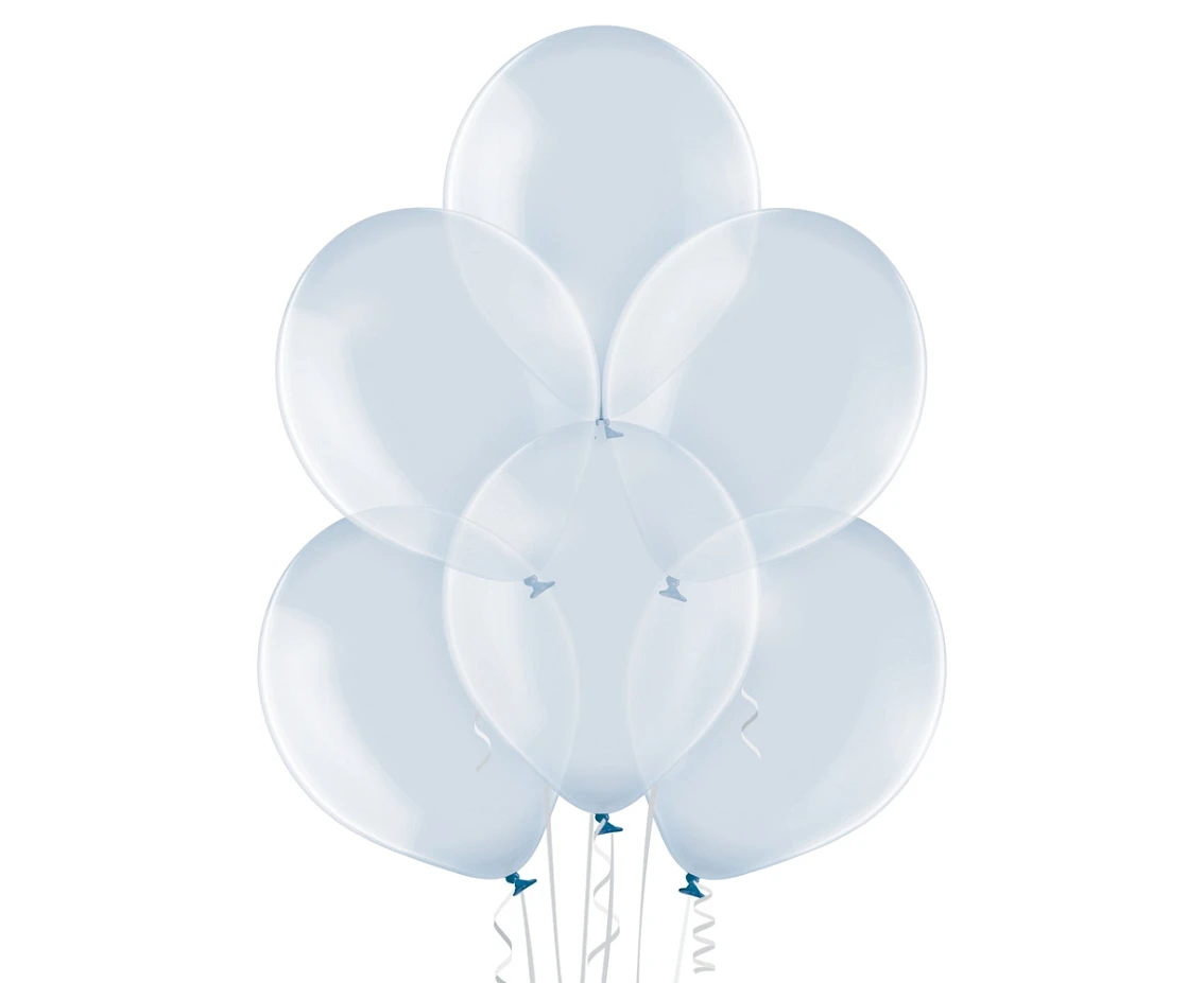 Balony Belbal 12", B105-042, (crystal soap blue) crystal niebieskie, 100 szt.