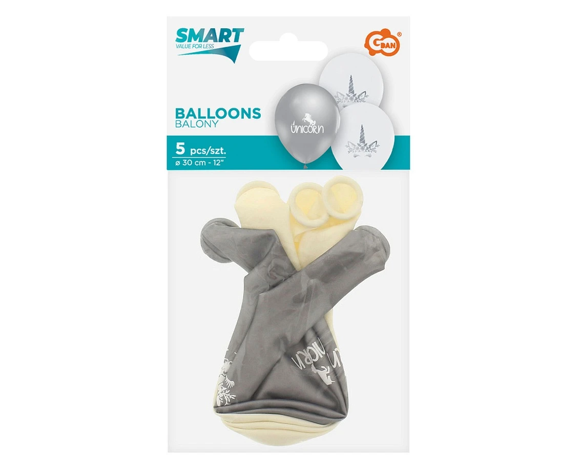 Balony Jednorożec, 12"/ 5 szt.