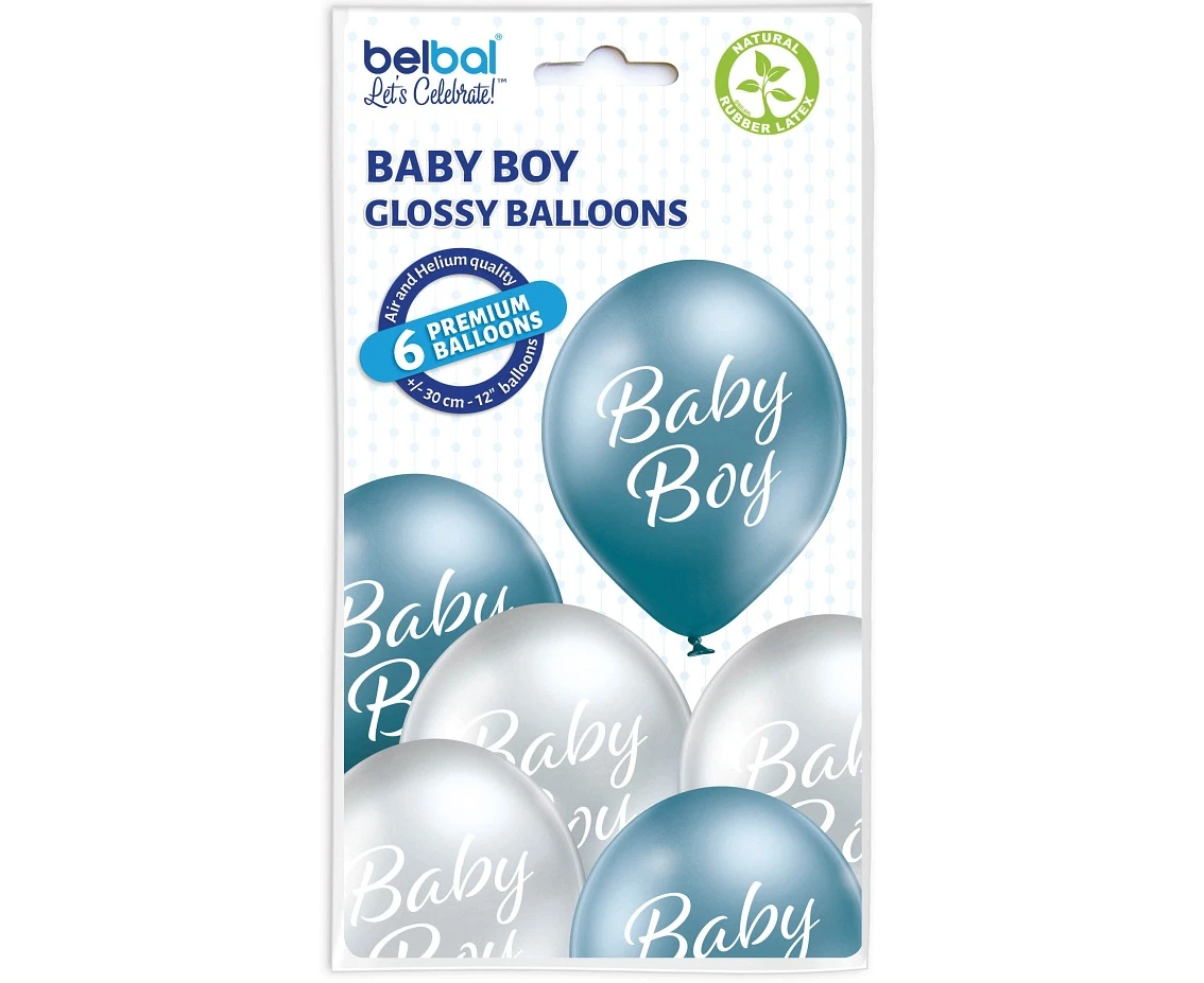 Balony Belbal 12", D11, chłopczyk, 6szt.