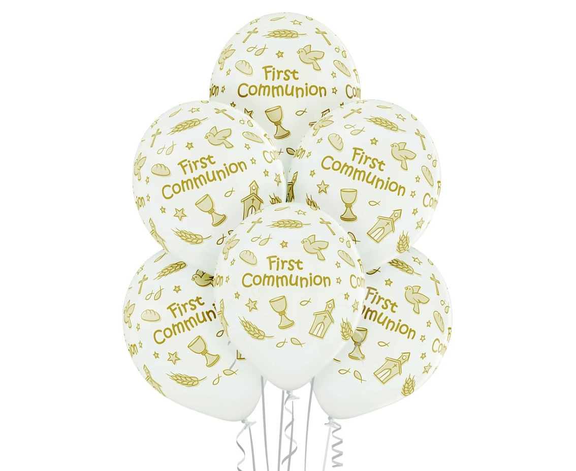 Balony Belbal 12", D11, pierwsza komunia, 6szt.