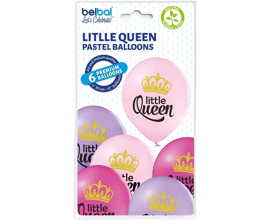 Balony Belbal 12", D11, little queen mix, 6szt.