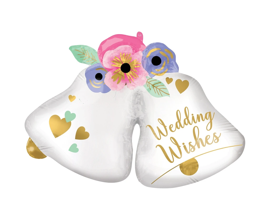 Balon foliowy SuperShape Wedding Bells P35, zapakowany KK