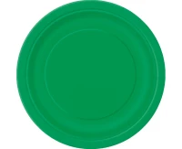 Talerzyki papierowe, zielone, 18 cm, 8 szt.