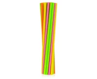Rurki (słomki) pap. Fluor mix, 6x197mm / 24 szt.