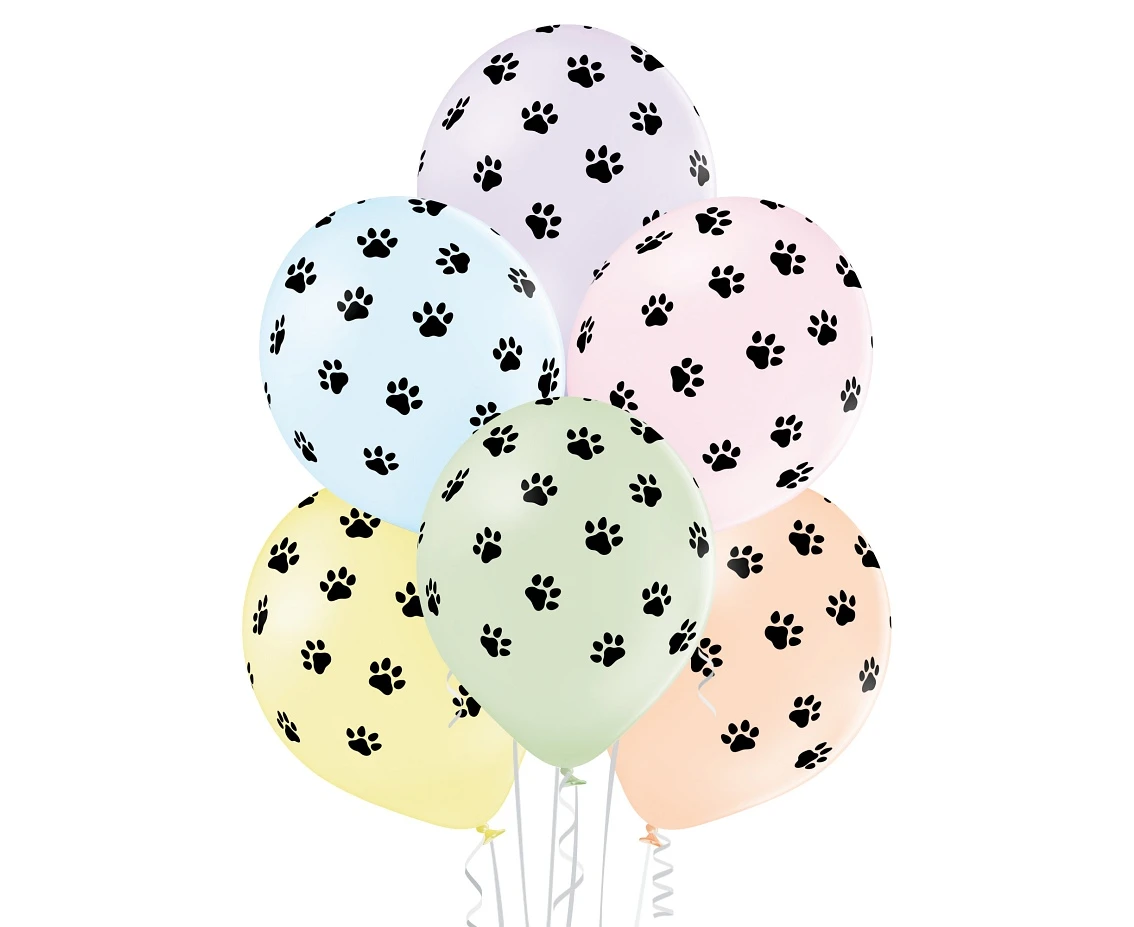 Balony Belbal 12", D11, łapki, 6szt.