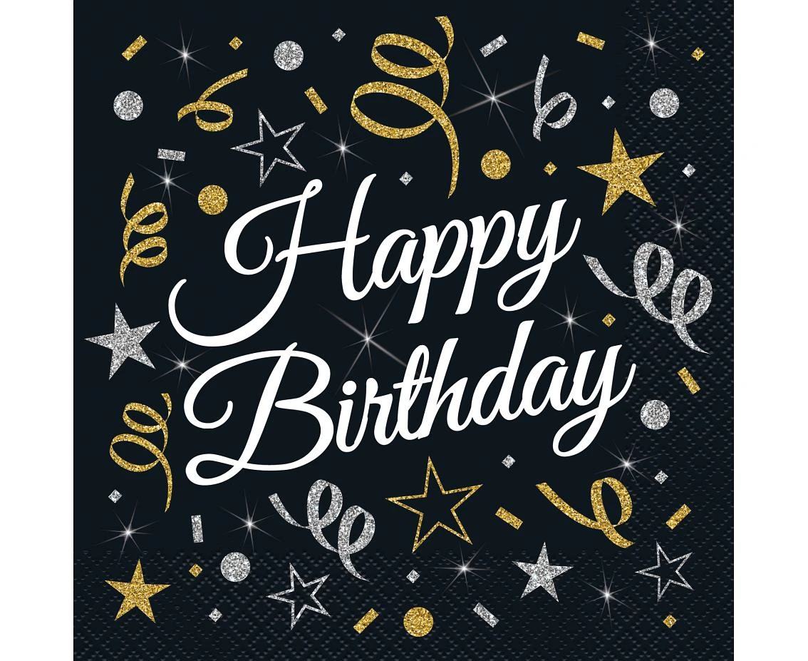 Serwetki B&C Happy Birthday, certyfikat FSC, 33x33 cm, 20 szt.