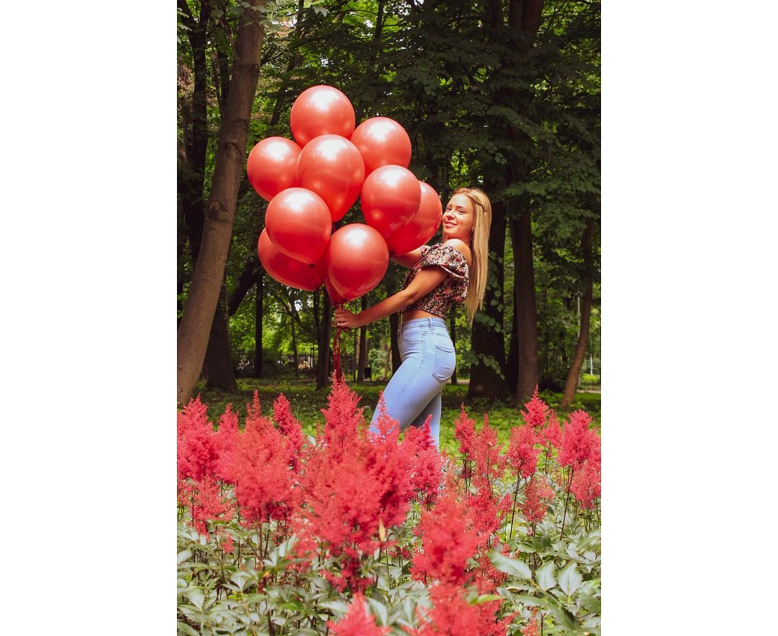 Balony B&C 12", platyna czerwone, 50szt. KK