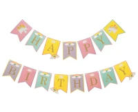 Girlanda papierowa Happy Birthday - Jednorożec, 2x200 cm KK