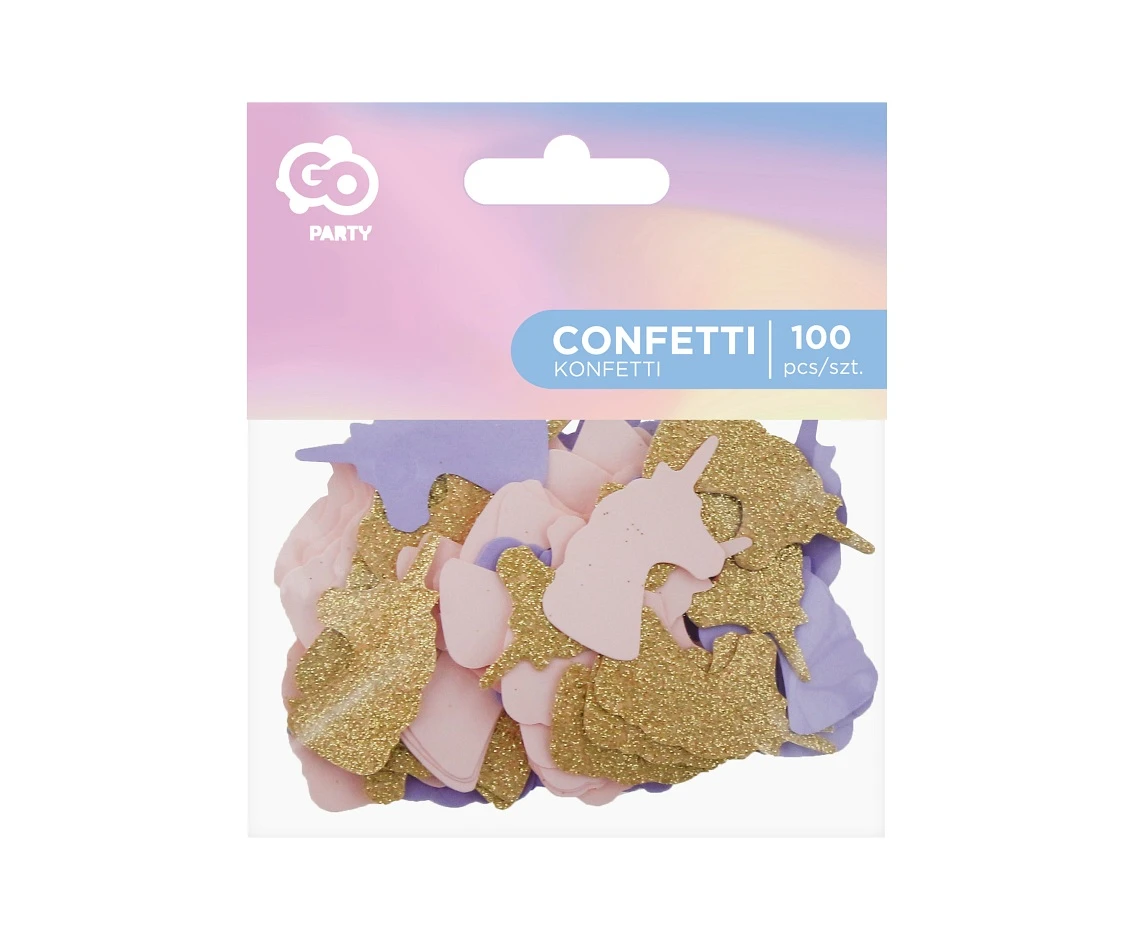 Konfetti papierowe Jednorożec, 100 szt.