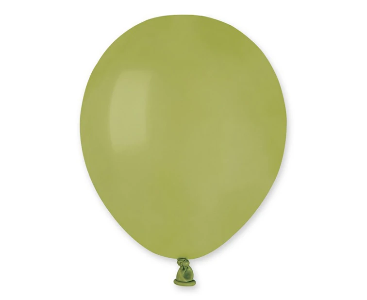 Balony Gemar 5", pastel zielone oliwkowe, 100szt.
