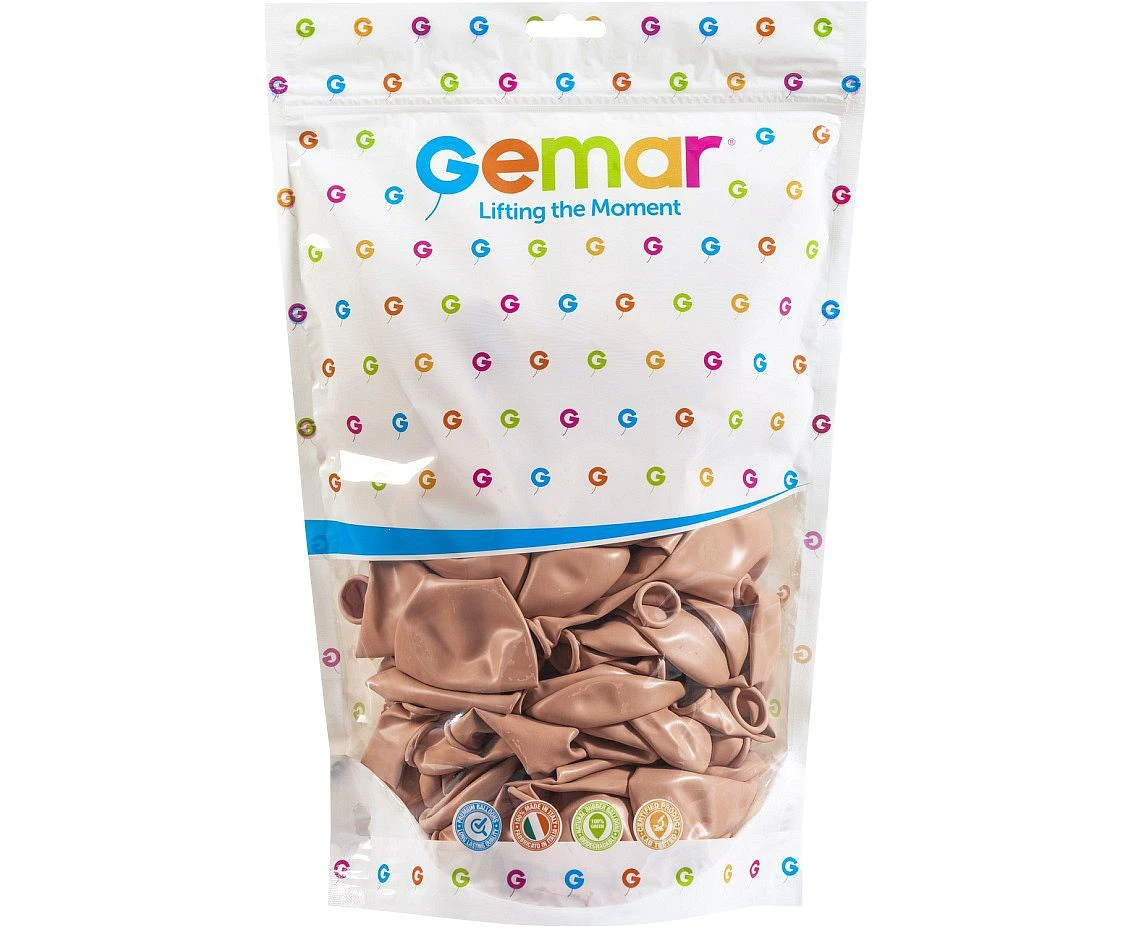 Balony Gemar 13", pastel przygaszone różowe, 50szt.