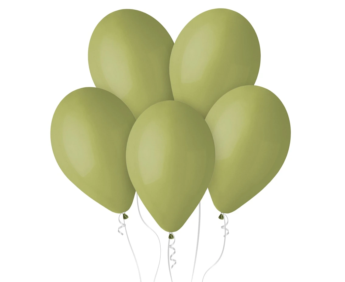 Balony Gemar 13", pastel zielone oliwkowe, 50szt.