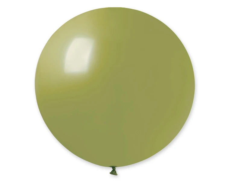 Balony Gemar, pastel kula 0.80m zielona oliwkowa, 1szt.