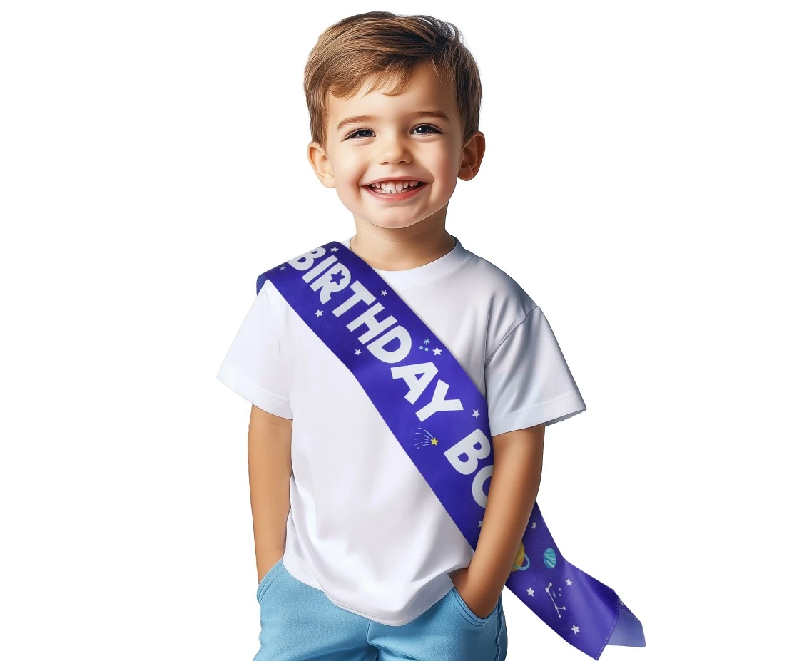 Szarfa urodzinowa Birthday Boy w Kosmosie, rozm. 10 x 150 cm