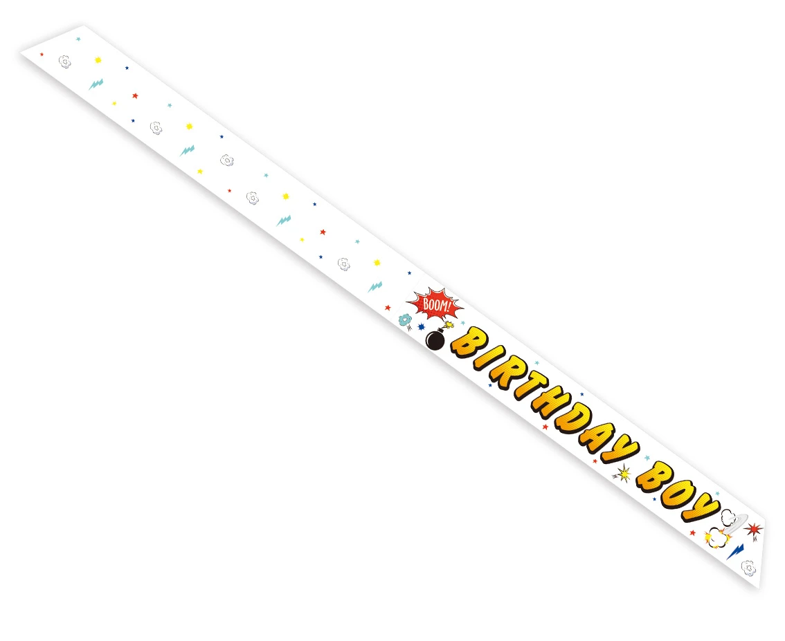 Szarfa urodzinowa Birthday Boy Bohater, rozm. 10 x 150 cm