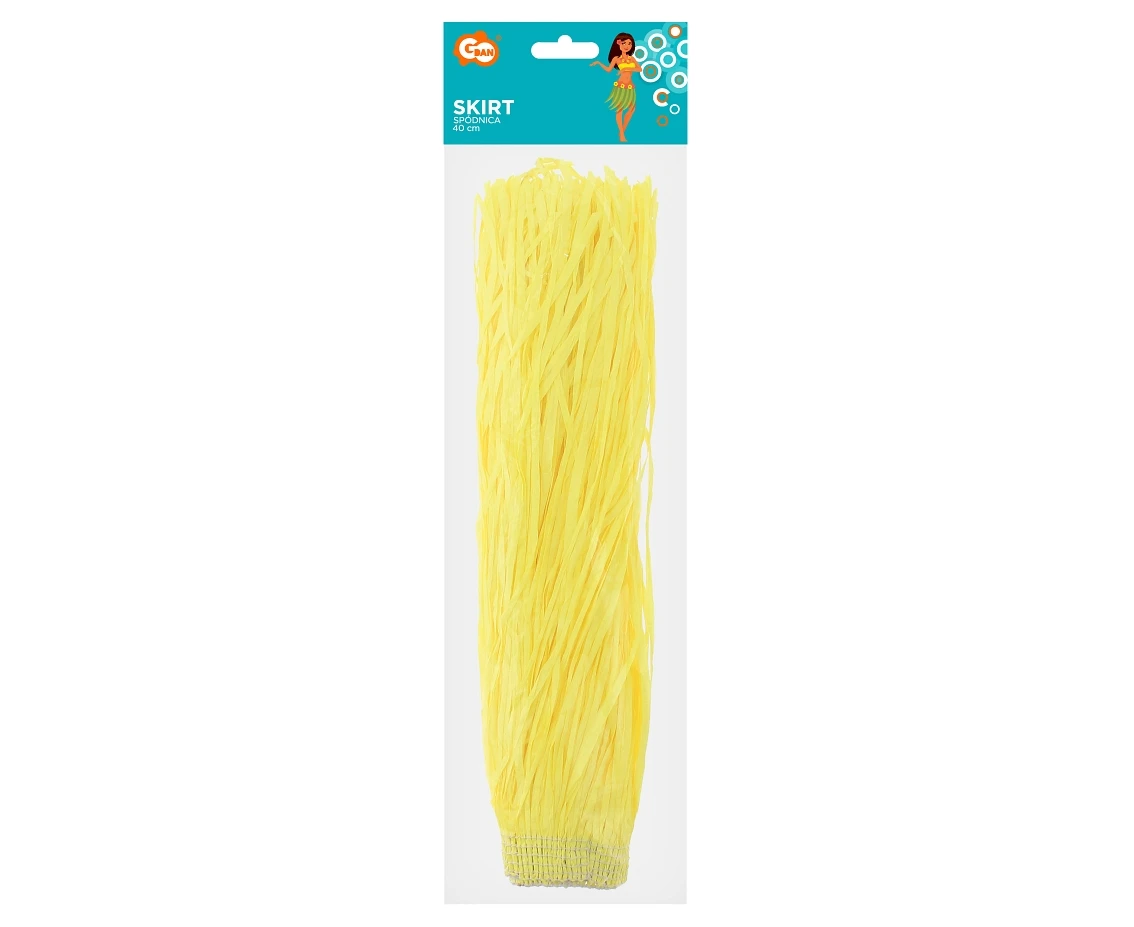 Spódnica hawajska żółta, dł. 40 cm KK