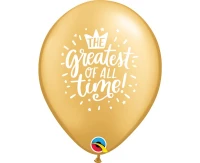 Balony Anagram 11", QL RND "THE greatest OF ALL time", złote 25szt. KK