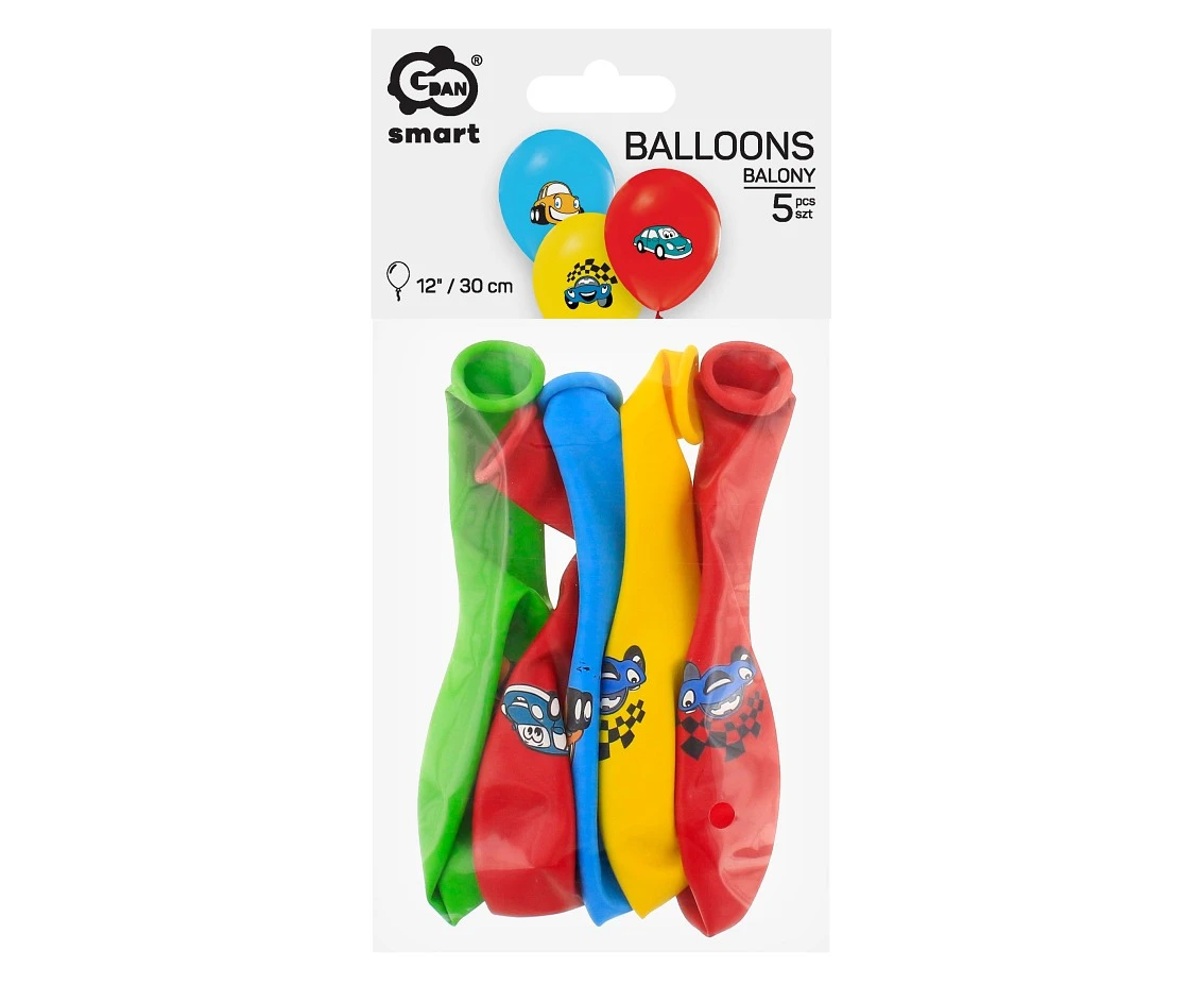Balony Samochody (z kreskówek), 12 cali/ 5 szt.