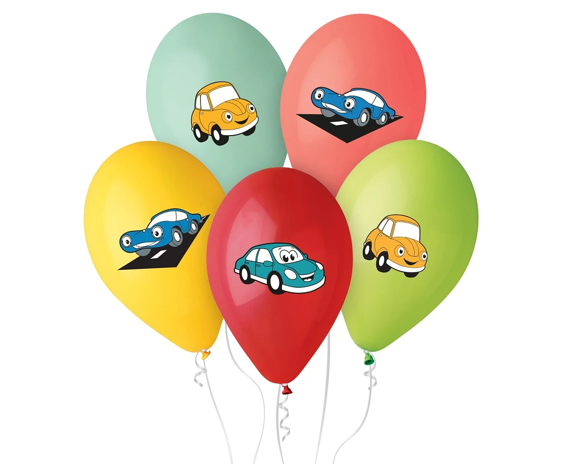 Balony Samochody (z kreskówek), 12 cali/ 5 szt.