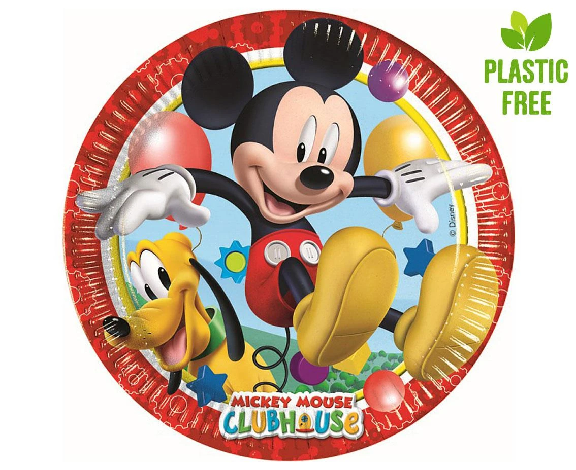 Talerzyki papierowe Playful Mickey (Disney), next generation, 23cm, 8 szt. (plastic-free) KK