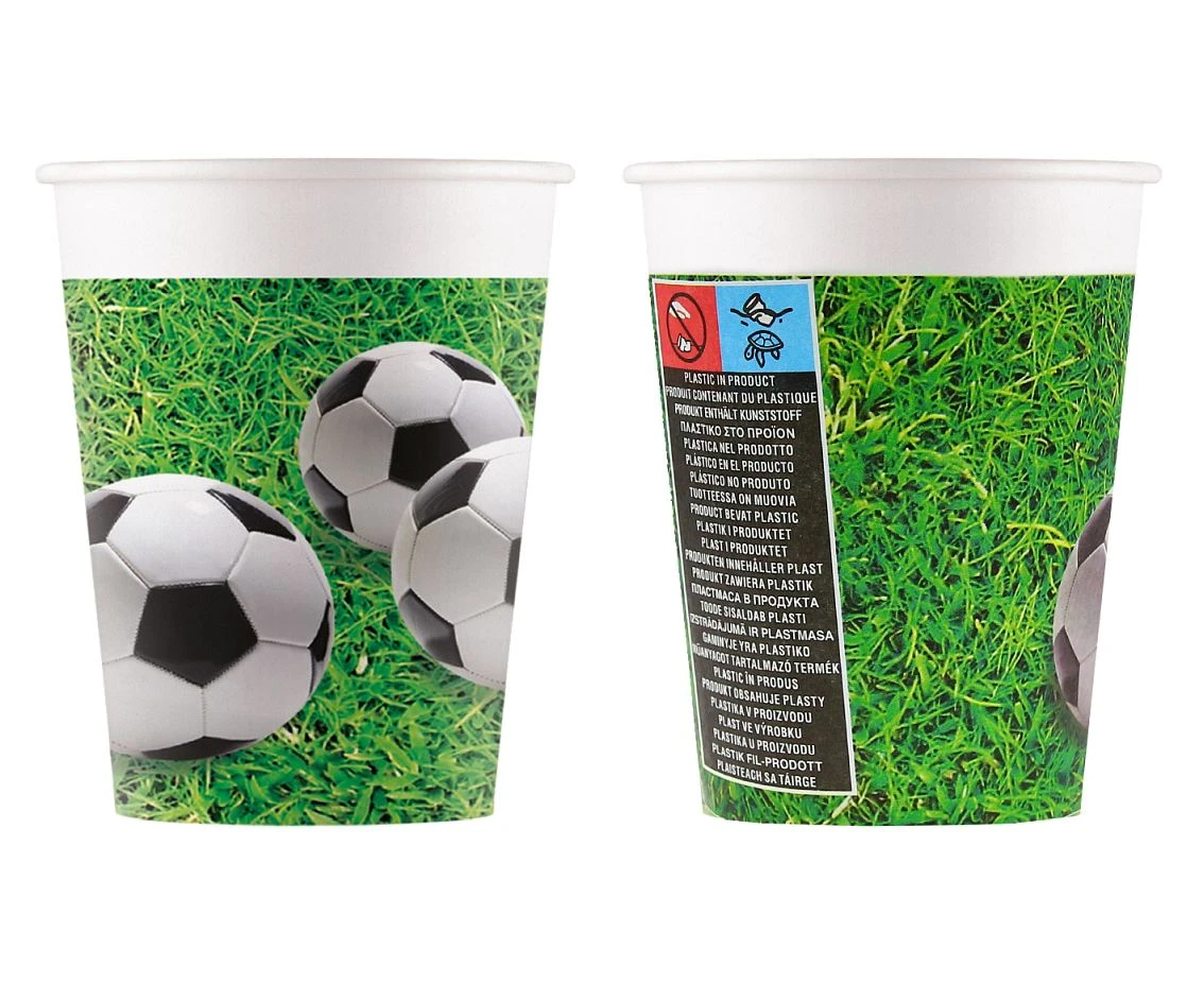 Kubeczki papierowe (WM) Football Party (Kokliko), 200ml, 8 szt. (SUP label) (papier FSC) KK