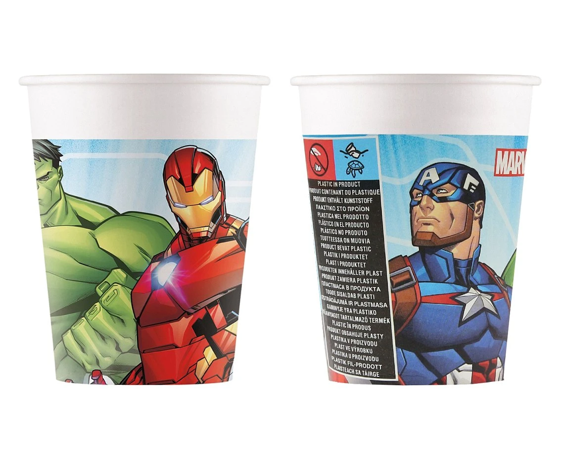 Kubeczki papierowe (WM), Mighty Avengers (Marvel), 200ml, 8 szt. (SUP label) KK