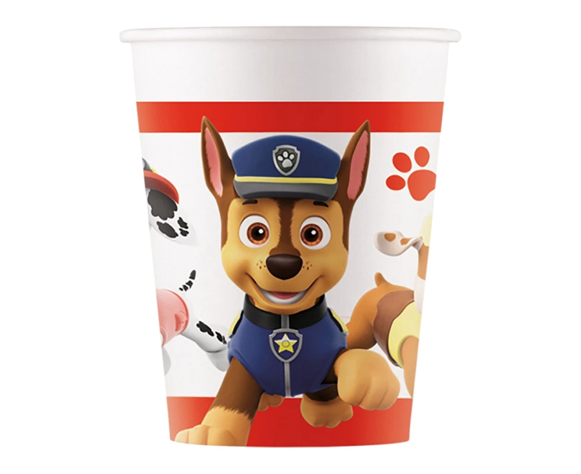Kubeczki papierowe (WM), Paw Patrol - Ready for Action (Nickelodeon), 200ml, 8 szt. (SUP label) (papier FSC) KK