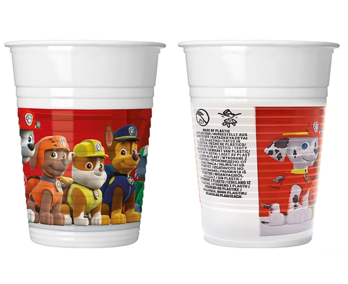 Kubeczki plastikowe (WM), Paw Patrol - Ready for Action (Nickelodeon), 200ml, 8 szt. (SUP label) KK