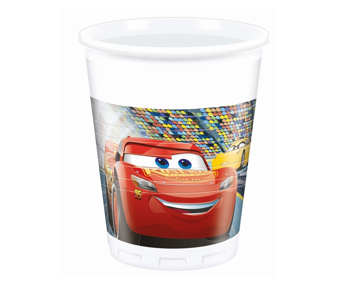 Kubeczki plastikowe (WM), Cars 3 (Disney), 200ml, 8 szt. (SUP label) KK