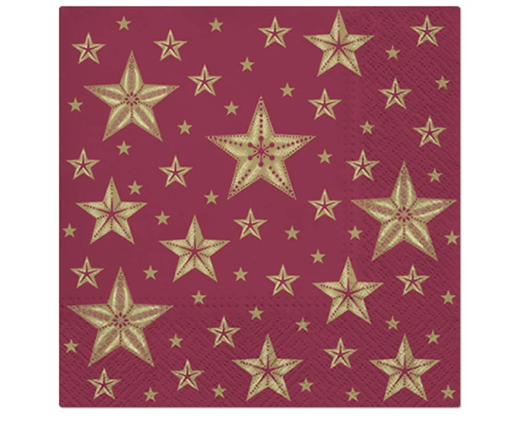 Serwetki papierowe Beautiful Stars dark red 33x33 cm / 20 szt.